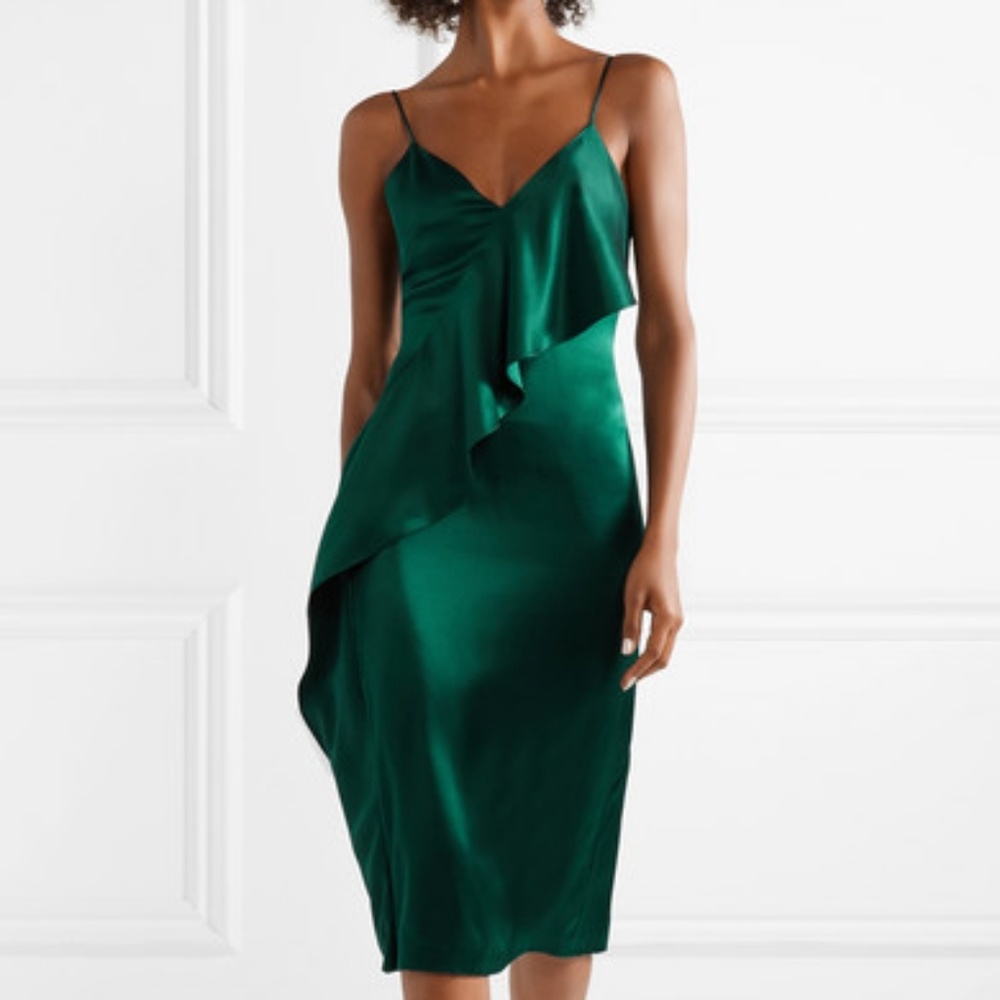 Cushnie et Ochs Draped Silk Satin Slip Dress Size 4